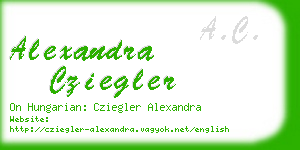 alexandra cziegler business card